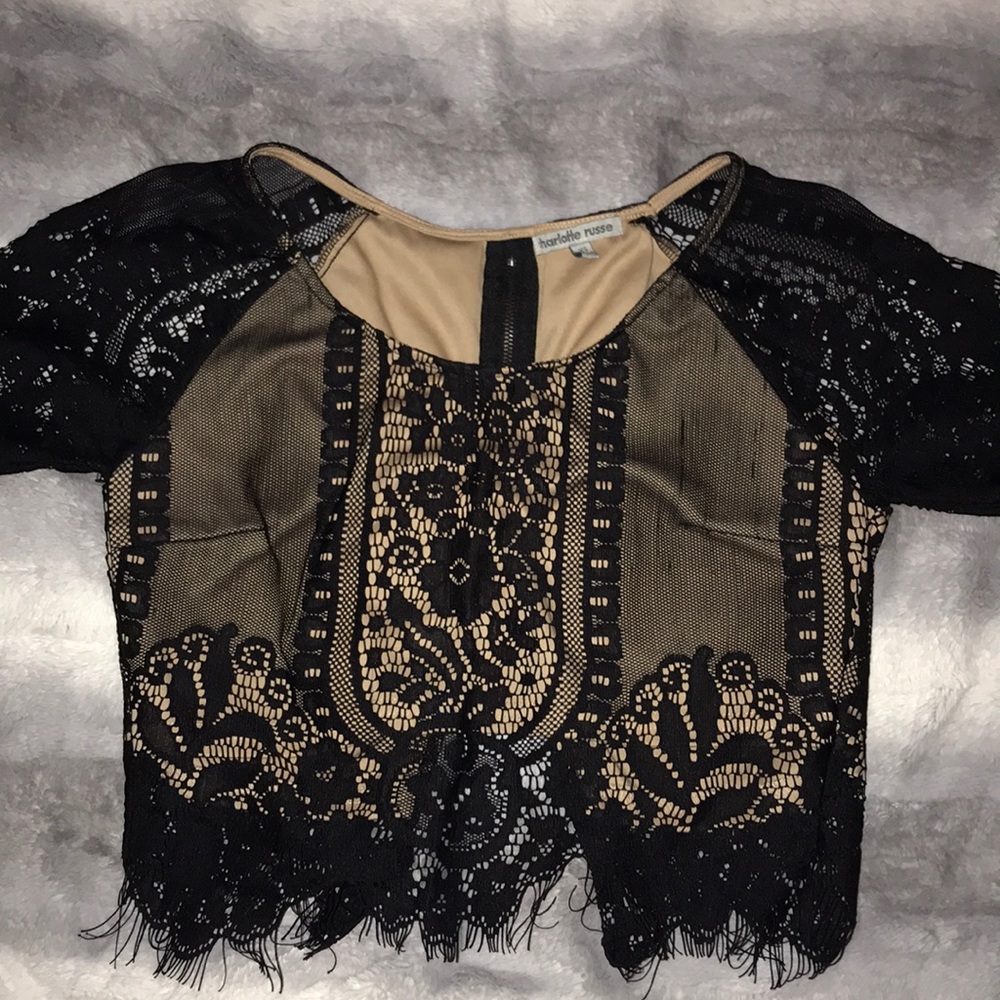 Charlotte Russe black Crop Top
